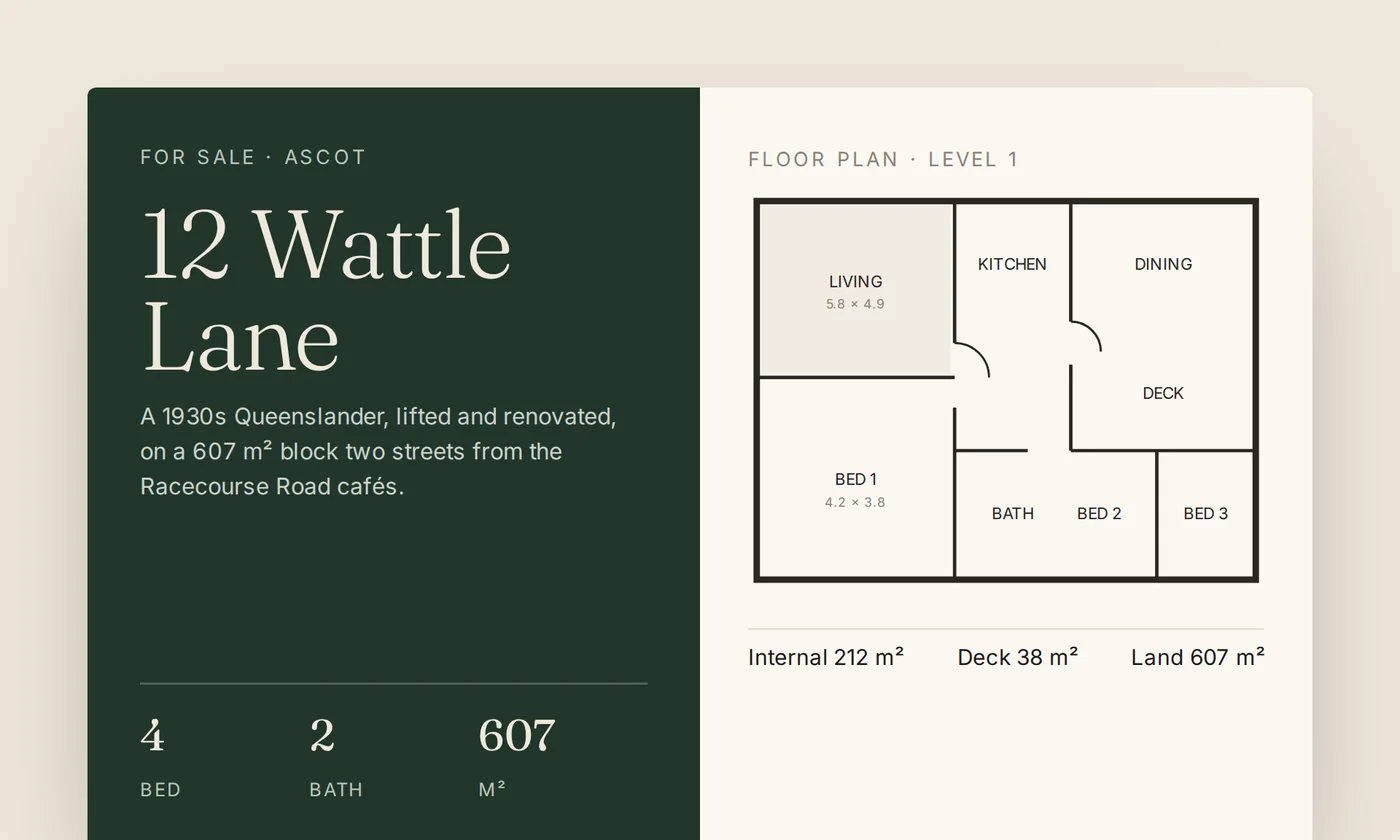 A property e-brochure with a floor plan